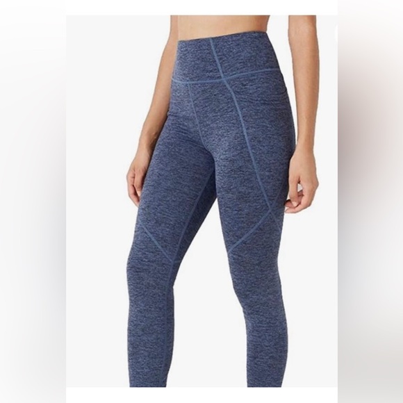 JoyLab Women's Longline Brushed Jersey Slate Blue Heather yoga top & leggings - Picture 8 of 9